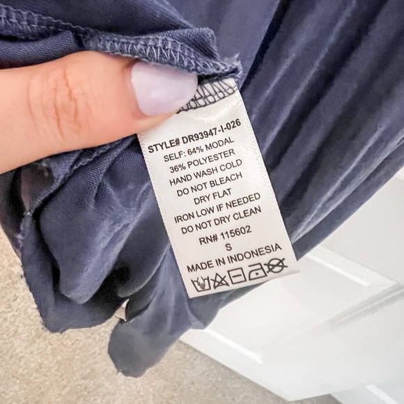 Lush Blue High-Low Stepped Hem Strappy Maxi Dress Size Small - Picture 2 of 8